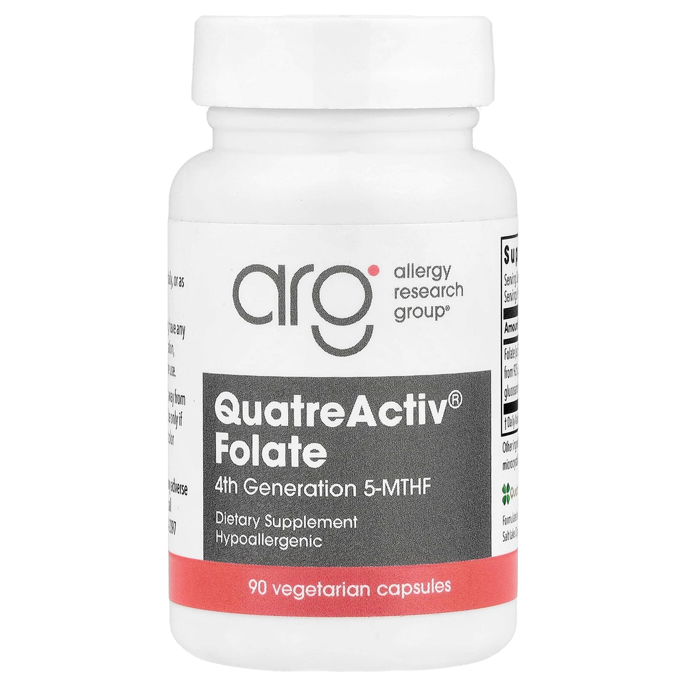 Allergy Research Group, фолат QuatreActiv®, 90 вегетарианских капсул (833 мкг в 1 капсуле)