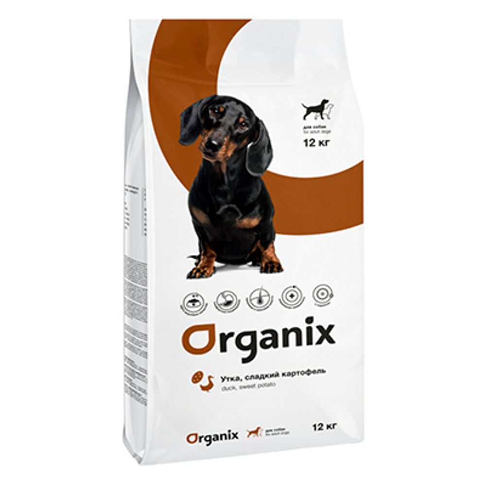 ORGANIX корм для собак с Уткой и Картофелем