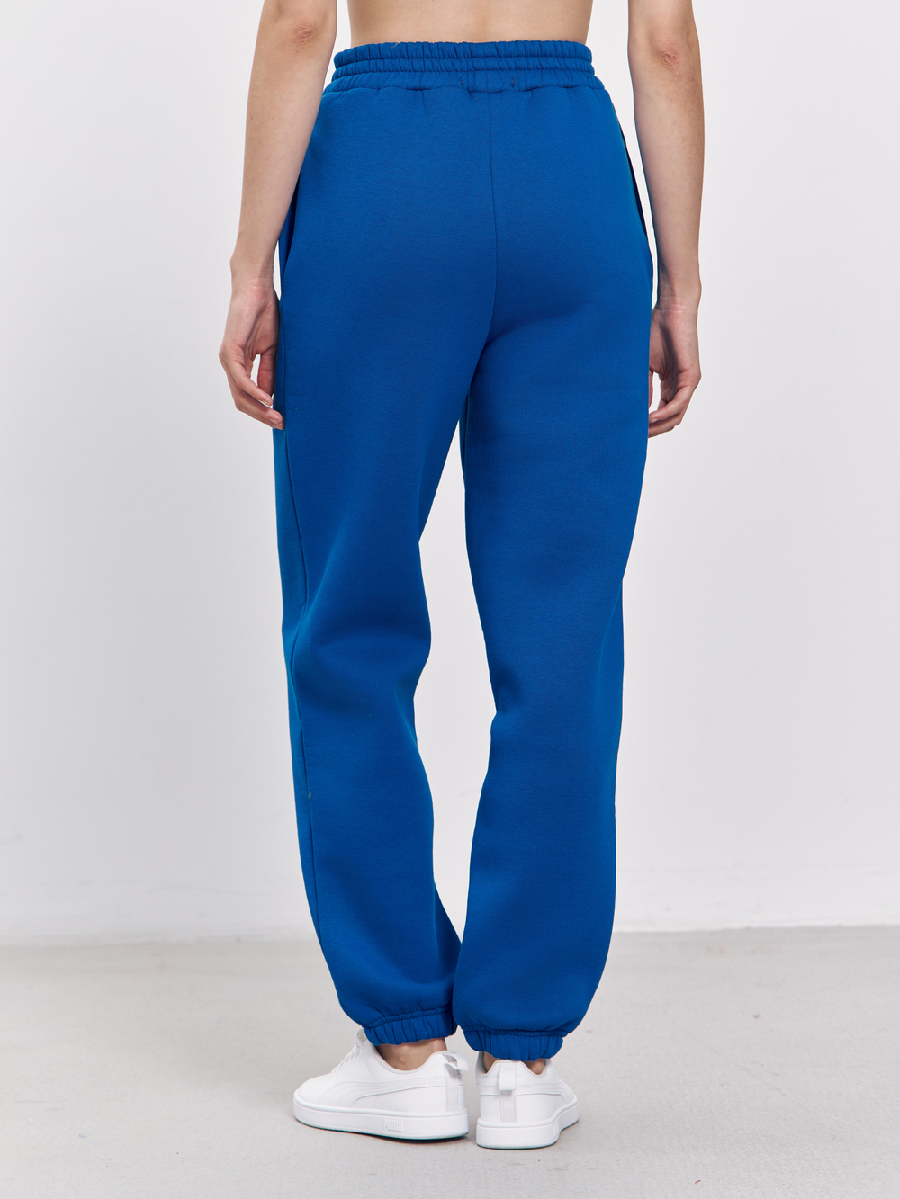 Брюки женские с начесом (синий)