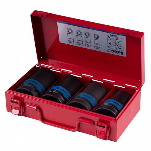 KING TONY (8404MP) Набор ударных глубоких торцевых головок 1", шестигранные, 27-33 мм, 4 предмета