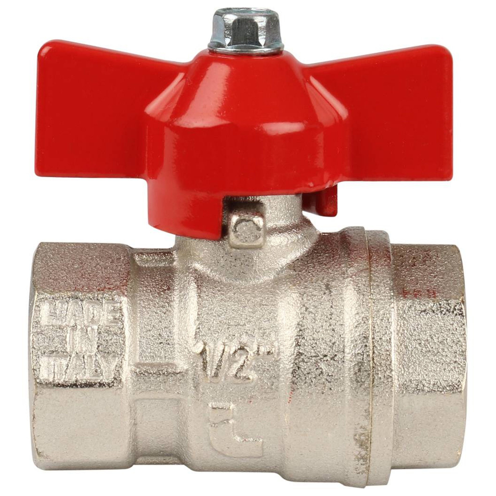 Кран ITAP шаровой муфтовый полнопроходной (бабочка), 1/2, IDEAL 092