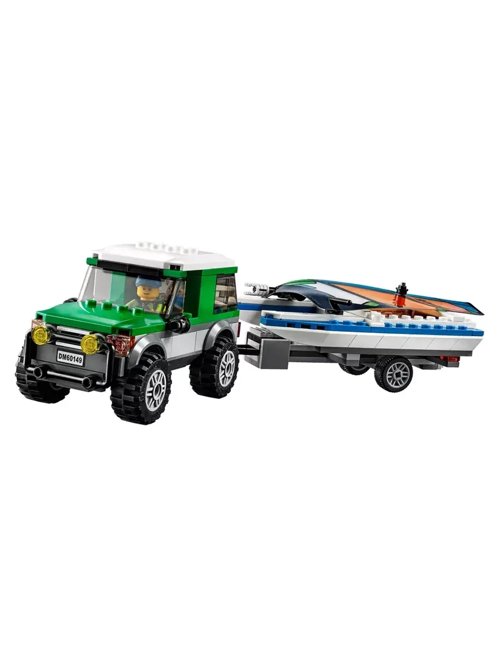 Конструктор Сити Внедорожник с прицепом для катамарана