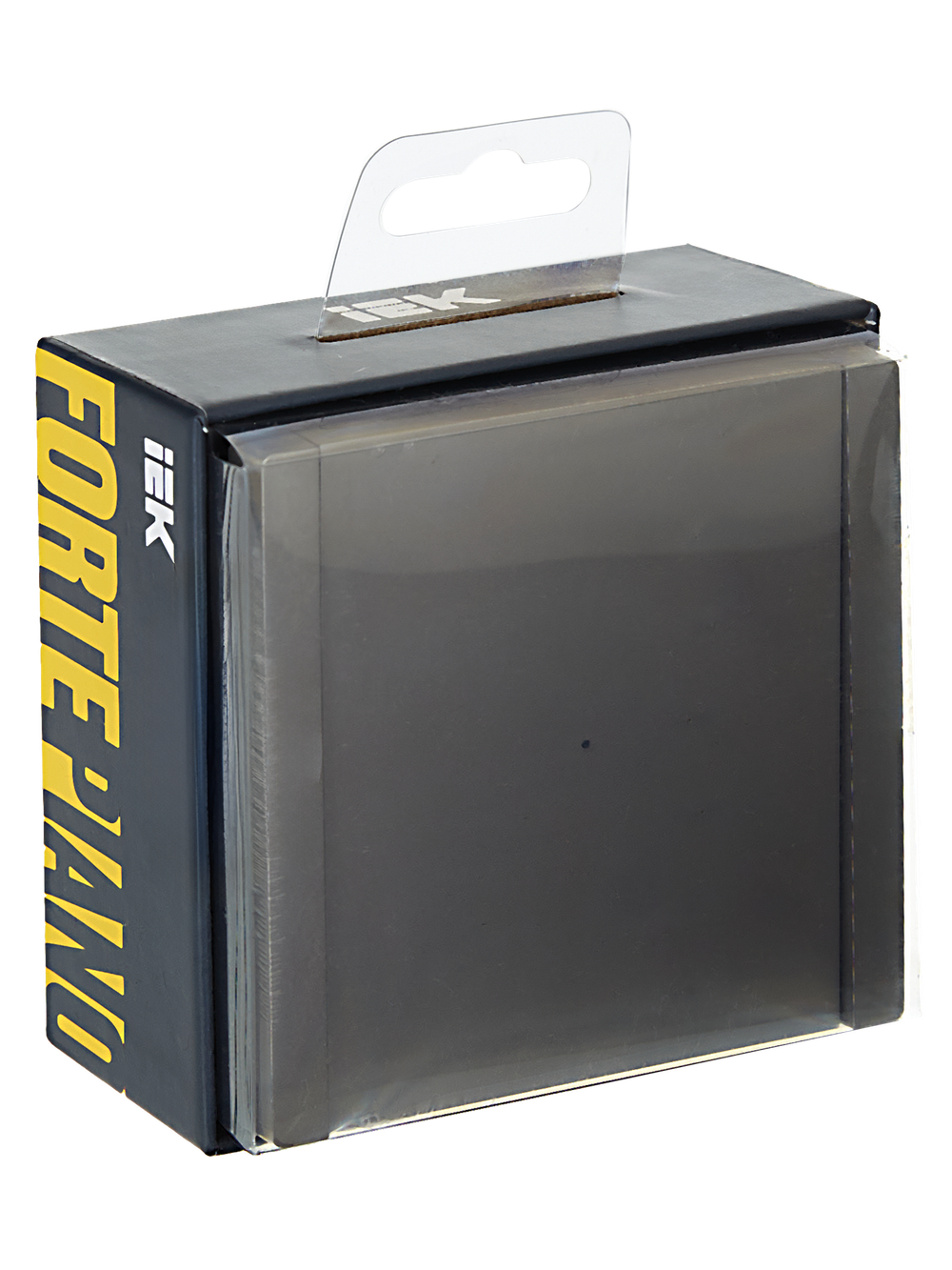 FORTE&PIANO Выключатель 1-клавишный проходной с индикацией 10А FP504 сталь IEK