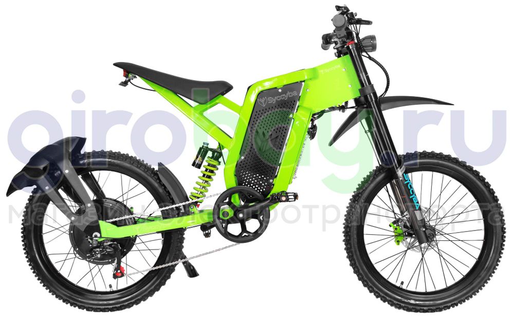 Электровелосипед Syccyba X21 Sport 6000W (60V/30ah) - Салатовый фото №8