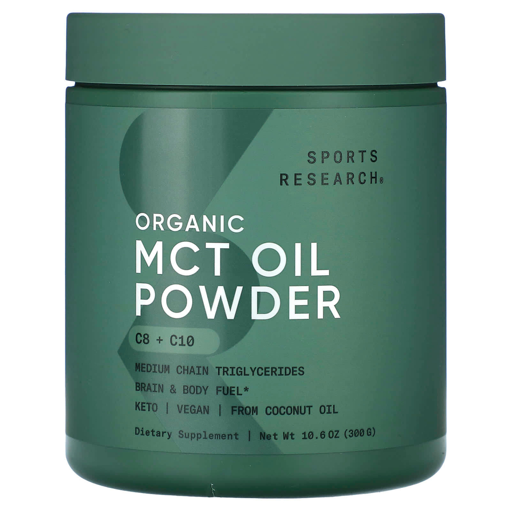 Sports Research, органическое масло MCT в порошке, 300 г (10,6 унции)