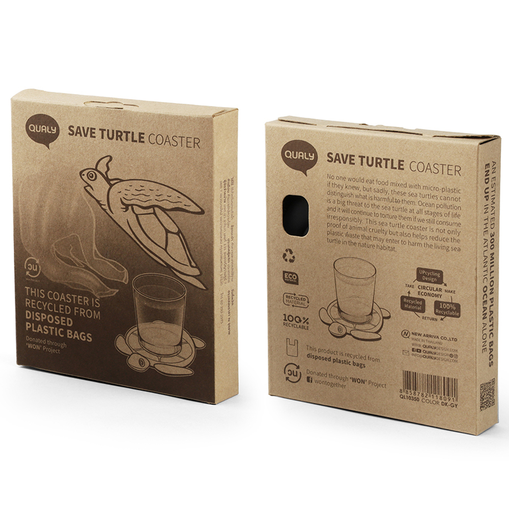 Подставка под стаканы save turtle, темно-серая