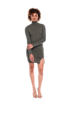 Женское платье DEREK HEART Rib Mock Neck Bodycon LS