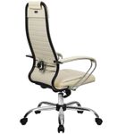Кресло руководителя Метта "S" SU-1-BK комплект 6, CH-2/CH, кожа беж."NewLeather" №720, топ-ган (107/003)
