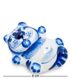 ГЛ- 168 Фигурка «Кот-Дурак» (Гжельский фарфор)