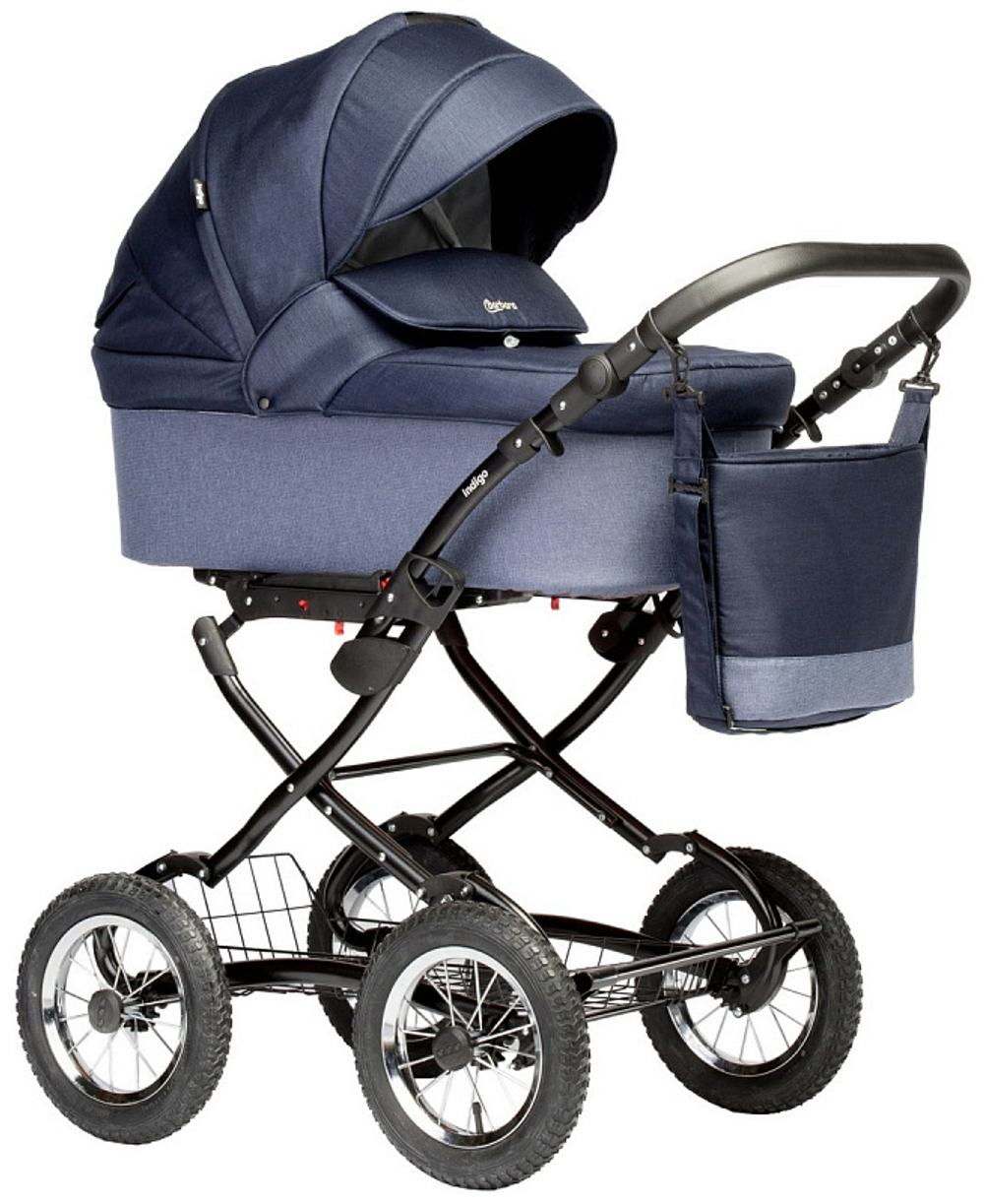 Детская коляска Indigo Barbara 21 Classic 3 в 1 с автокреслом Avionaut Cosmo Ba01 синий