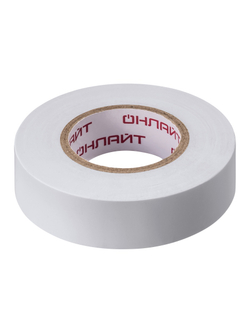 Изолента ПВХ 19мм (рул.20м) 71 689 OIT-B19-20/WH бел. ОНЛАЙТ 71689