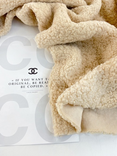 СВЕТЛЫЙ БЕЖ - Шерпа с жестким завитком (1250)