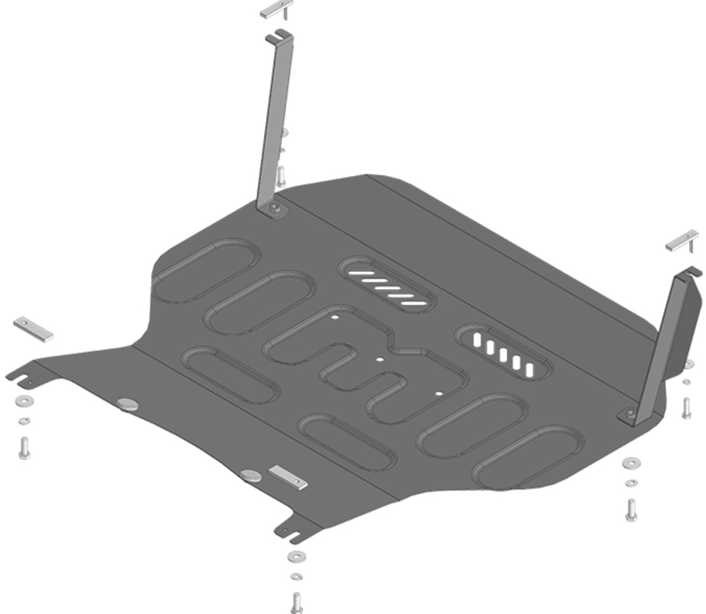 Защита стальная 2 мм двигателя и кпп для Livan X3 Pro 2022- Motodor.74701