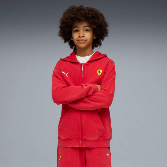 PUMA X SCUDERIA FERRARI СПОРТИВНАЯ ТОЛСТОВКА С КАПЮШОНОМ SPORTSWEAR, КРАСНЫЙ