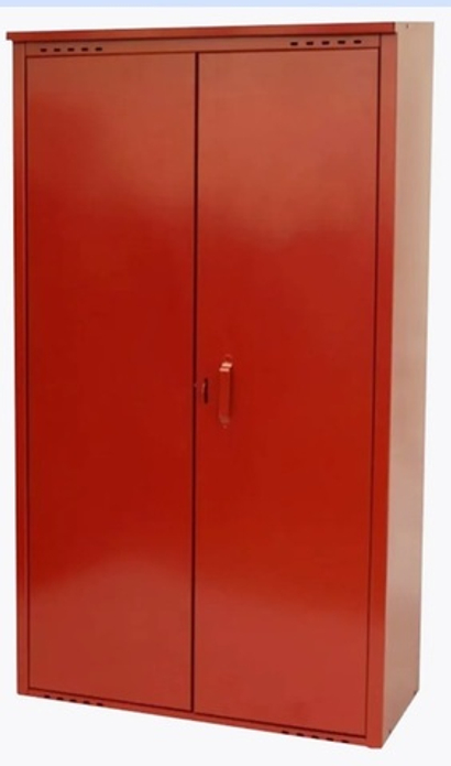 Шкаф для газового баллона 50л (на 2 шт.) красный