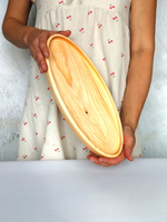 Поднос деревянный овальный сервировочный