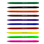 Набор шариковых ручек Alingar,10 цветов,1,0 мм, на масляной основе, рифлёный держатель,шестигранный, цветной пластиковый корпус, ПВХ чехол, европодвес