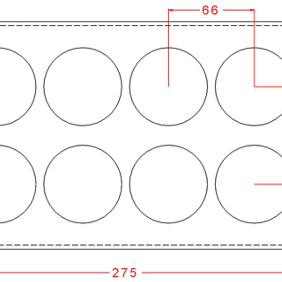 155-у | Форма для шоколадный изделий &quot;Полусфера 6мм&quot; (275*175 мм)