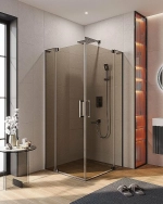Душевой уголок Cezares Slider 90x110 AH-2-80/90-100/110-BR-GM стекло бронза/профиль матовая оружейная сталь