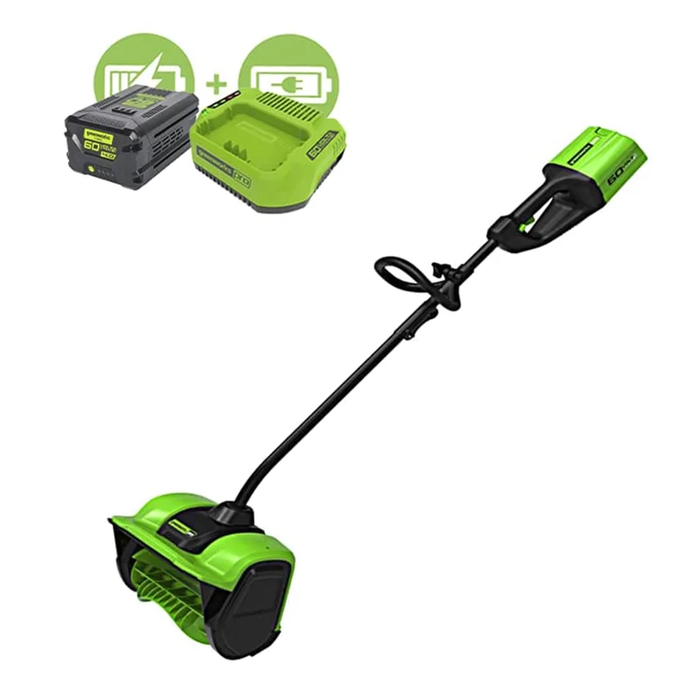 Greenworks GD60SS 60В аккумуляторный снегоуборщик (1 x 4 Ач, ЗУ) ковш 30 см, выброс 6 м 2602607UB