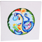 Подставка под горячее керамика 16см «Змейка Айми с подарками»