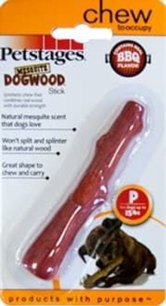 Petstages игрушка для собак Mesquite Dogwood с ароматом барбекю 13 см очень маленькая