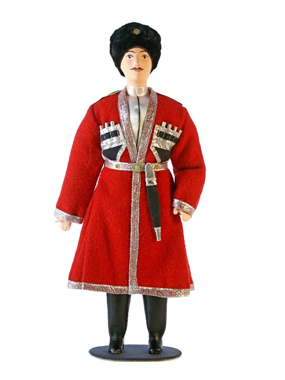 Кукла коллекционная Казак кубанский в красной черкеске