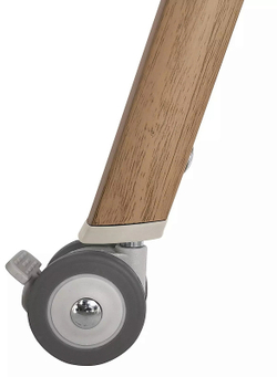 Колыбель приставная Tutti Bambini CoZee c колёсами GTD Scandinavian Walnut/Ecru