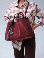 Замшевая сумка с матрешкой Vasilisa DBR 31210 махагон