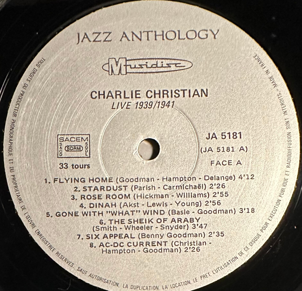 Charlie Christian - Live 1939 / 1941 (Франция 1976г.)