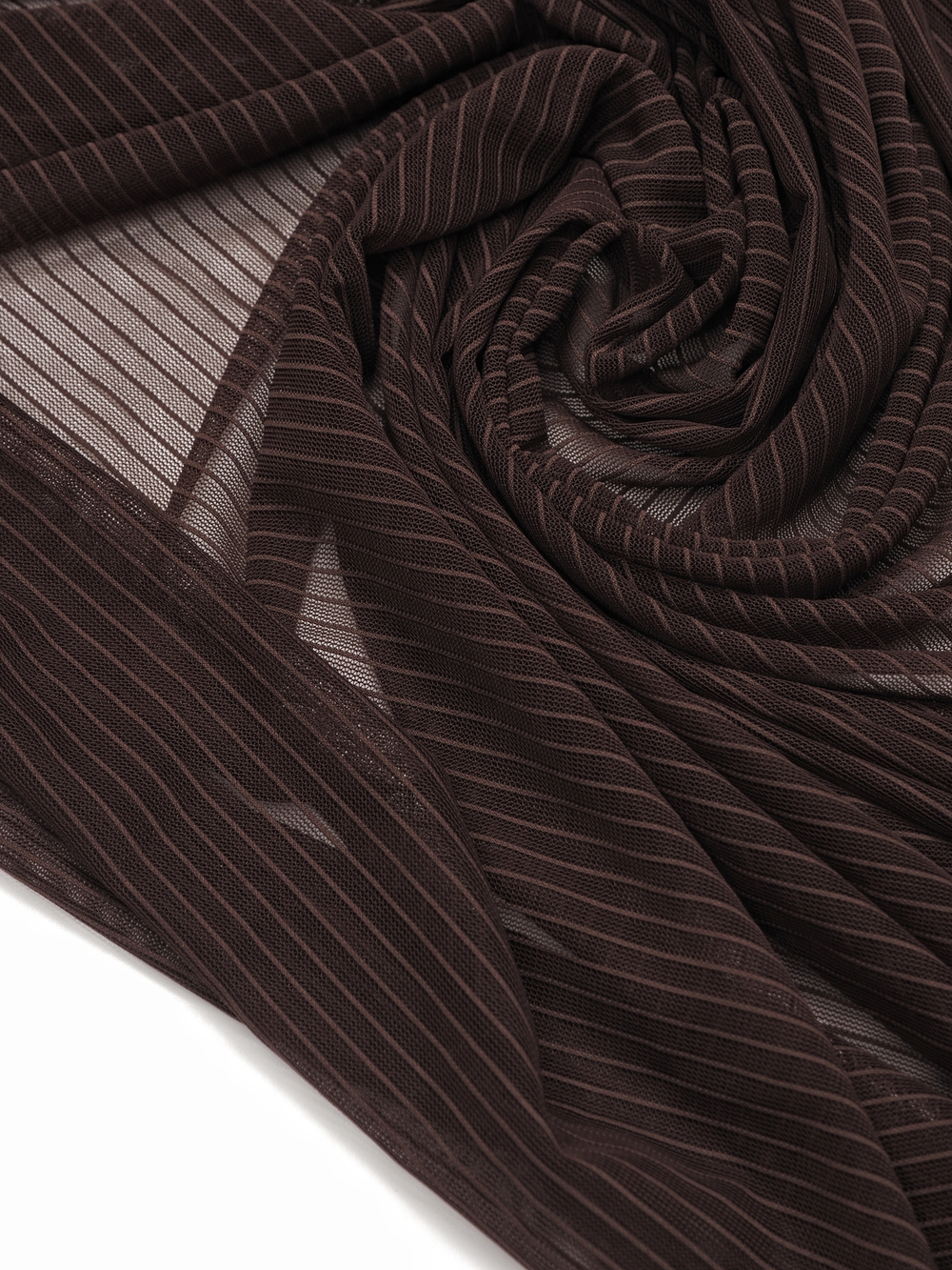 Сетка эластичная шоколад в полоску метражом