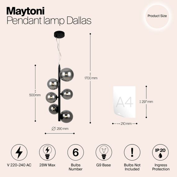 Подвесной светильник Maytoni Dallas MOD545PL-06B