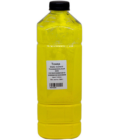Тонер OKIUNIV3 Static Control для Oki C610/С810/C9650/Pro9541 Yellow 500 г