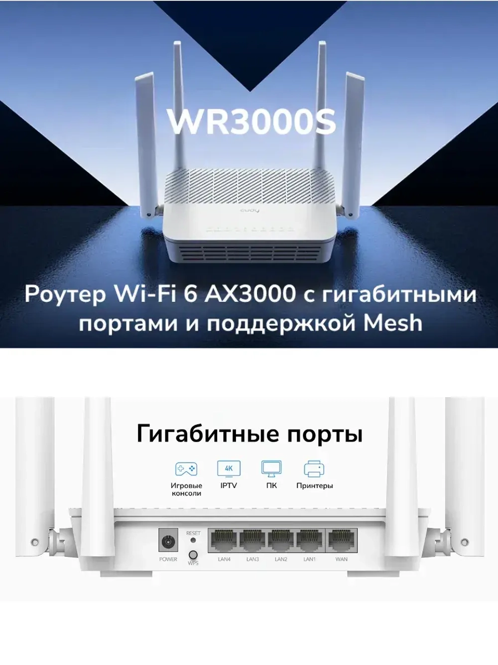 Гигабитный роутер Cudy WR3000S