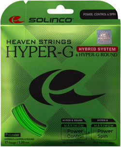 Теннисные струны Solinco Hybrid System Hyper-G & Hyper-G Round (12m) - зеленый