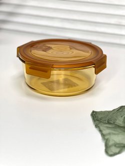 Контейнер стеклянный для еды с крышкой,400 мл