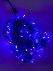 Светодиодная нить на цветном проводе 10 м., 24V, 100 фиолетовых LED ламп, фиолетовый провод, Rich LED (RL-S10C-24V-RV/V)