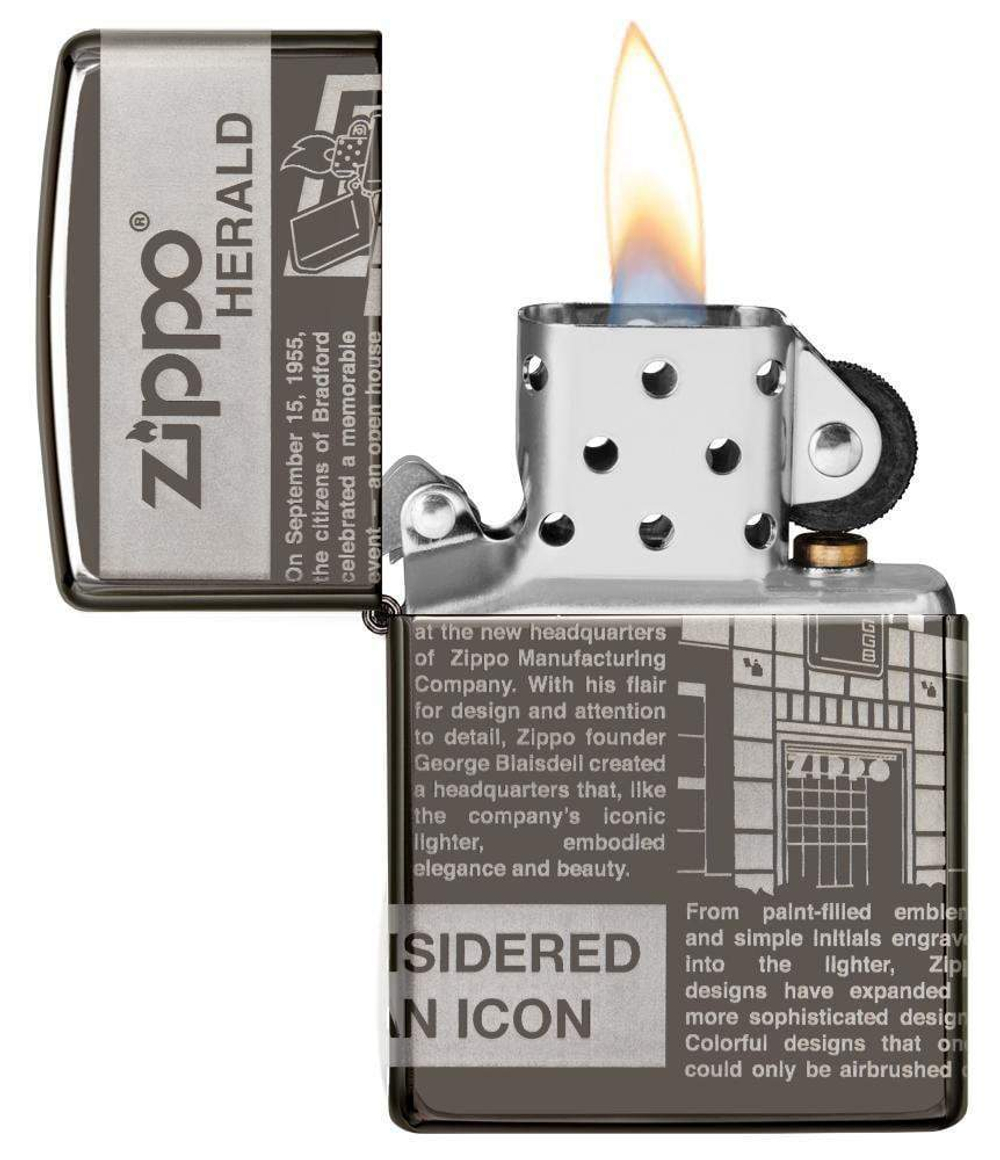 Зажигалка Black Ice® Newsprint Design ZIPPO 49049