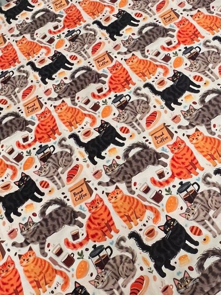 КОТЫ И КОФЕ, КУПОН 49 x 110 cм 3