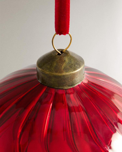 ZARA HOME НОВОГОДНЕЕ УКРАШЕНИЕ «ШАР», КРАСНЫЙ