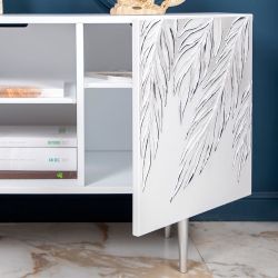 Тумба под ТВ Тропик 155см Стайл Айс Сильвер