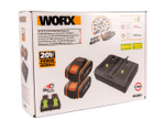 Комплект WORX WA3611: Двойное зарядное устройство WA3883