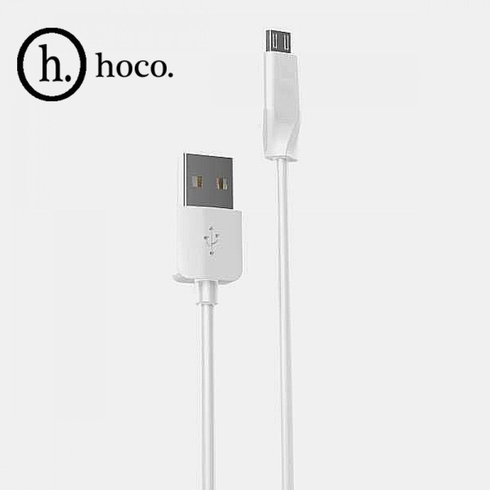 Кабель HOCO X1 USB-microUSB 2.4A 2м PVC White