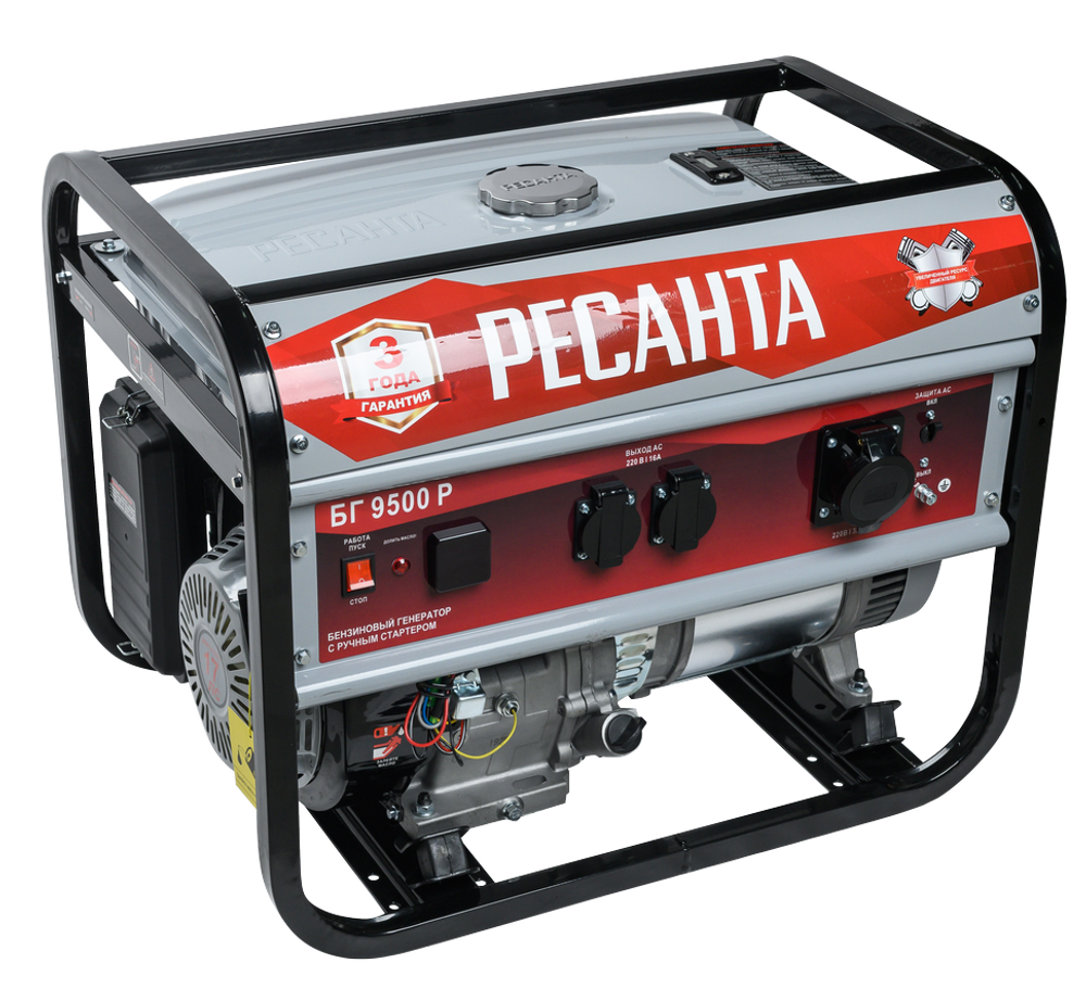 Электрогенератор Ресанта БГ 9500 Р - [7,5 кВт / 220V]