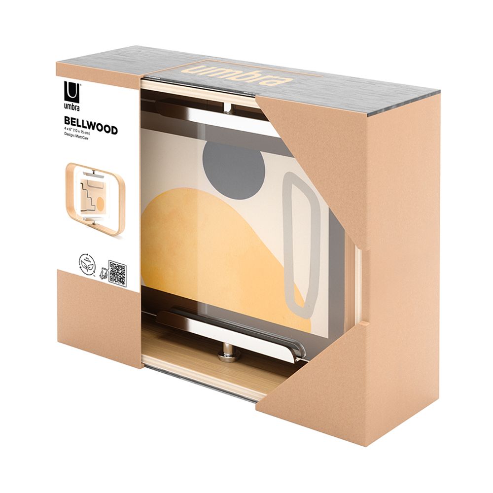 Фоторамка двусторонняя Bellwood,16х22 см, натуральное дерево