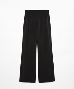 Oysho Широкие брюки с кнопками из мягкой ткани с модалом, черный