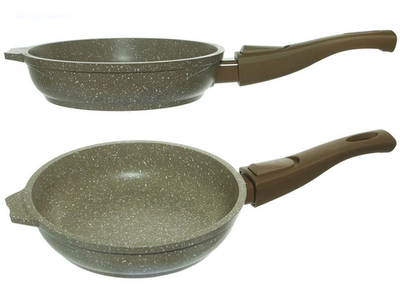 Сковорода 18см Гранит brown со съемной ручкой