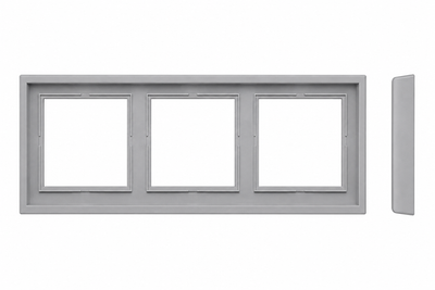 Рамка 3-местная LIREGUS MODERN K14-445-03.M/GC31 светло-серый матовый