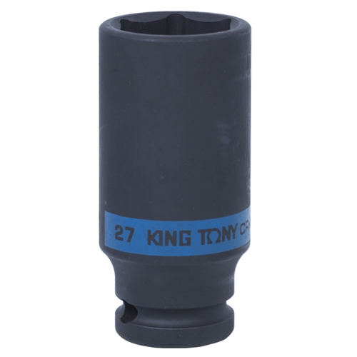 KING TONY (443527M) Головка торцевая ударная глубокая шестигранная 1/2", 27 мм