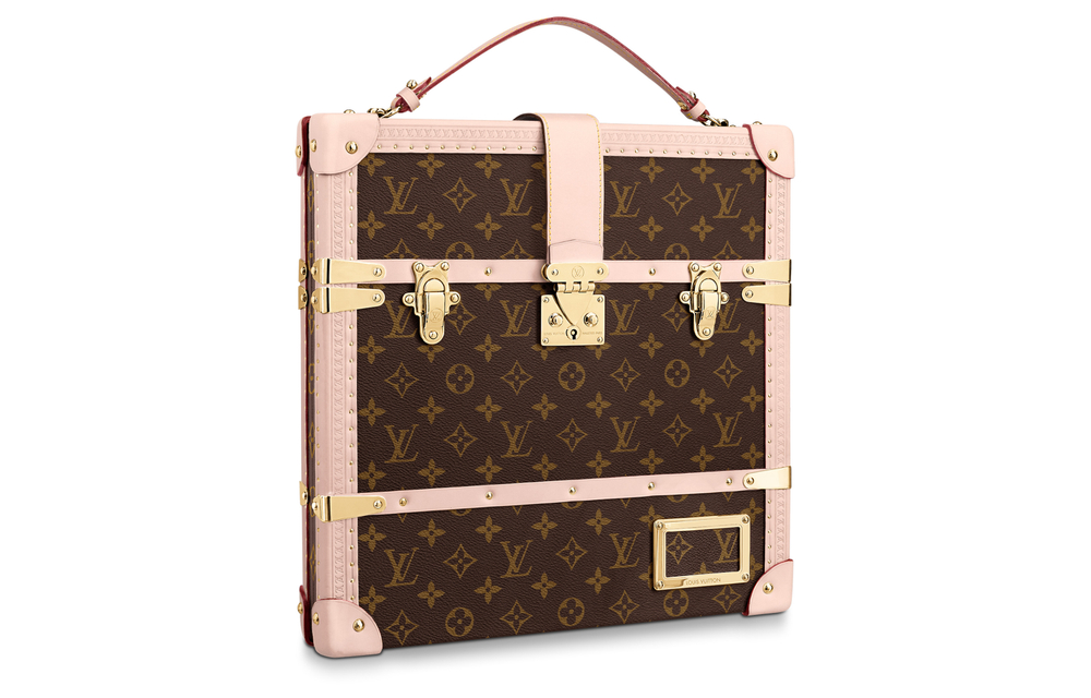 LOUIS VUITTON NEO Coated Canvas Portable Briefcase Women"s Pink/Brown